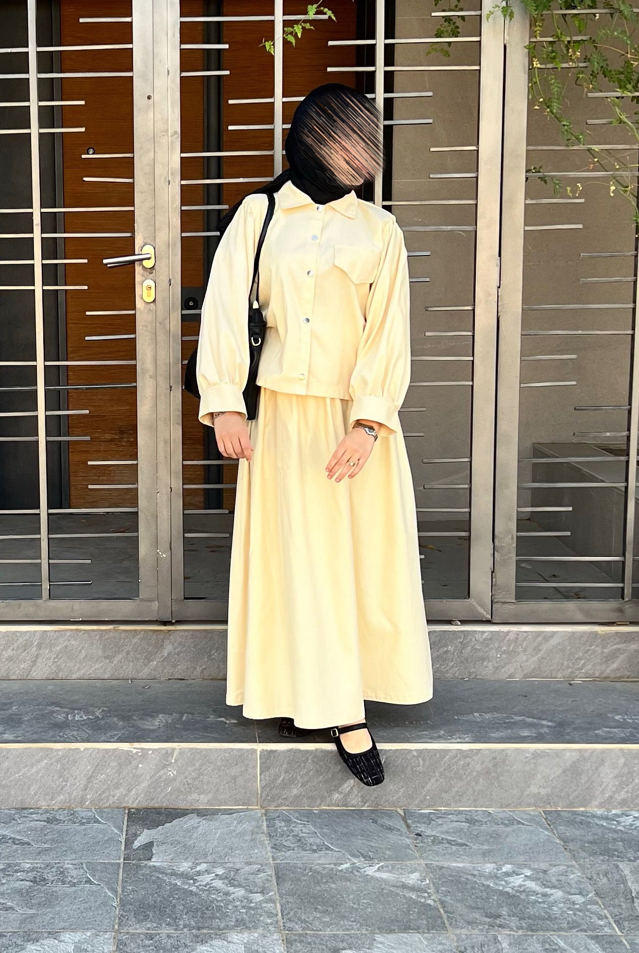 Ensemble jaune pastel